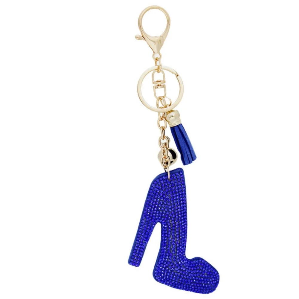 Blue Heel Keychain Charm